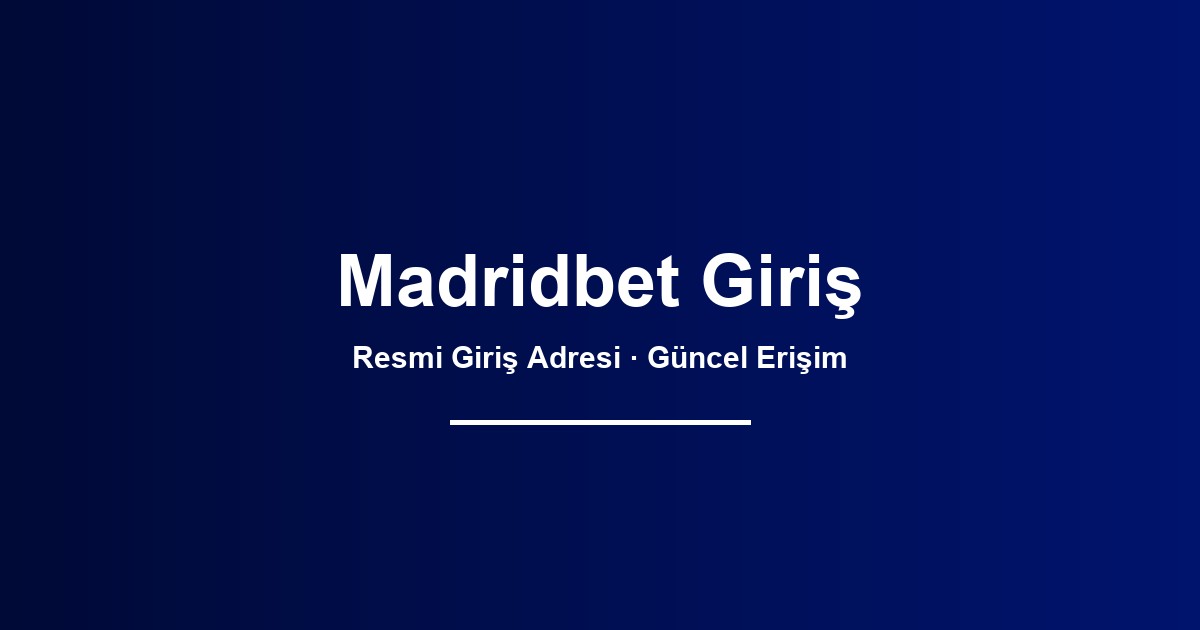 Madridbet giriş görseli